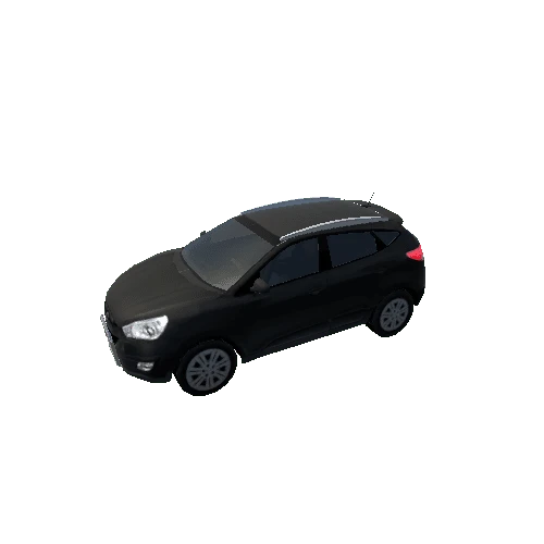 Low Poly Car with Interior 6_Black